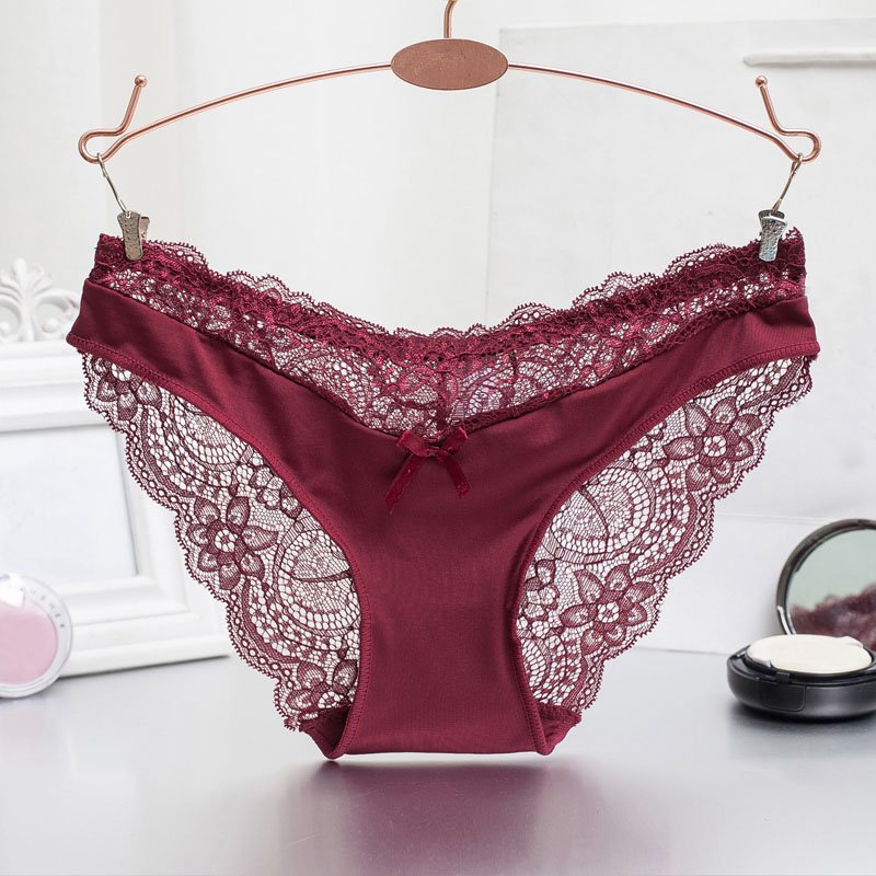 Sexy Womens Lace Panties Soft Cotton Briefs Knickers Bikini Lingerie Underwear
